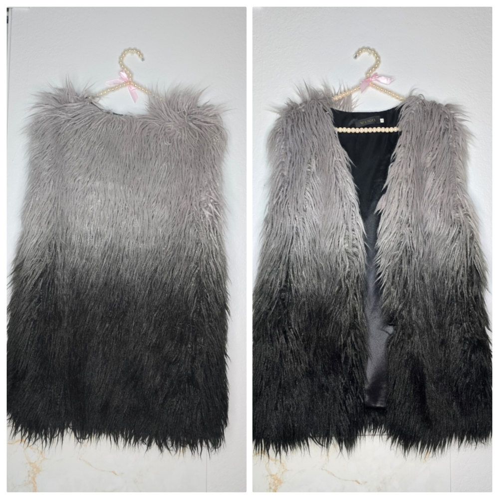 Shaggy Vest Ombre
